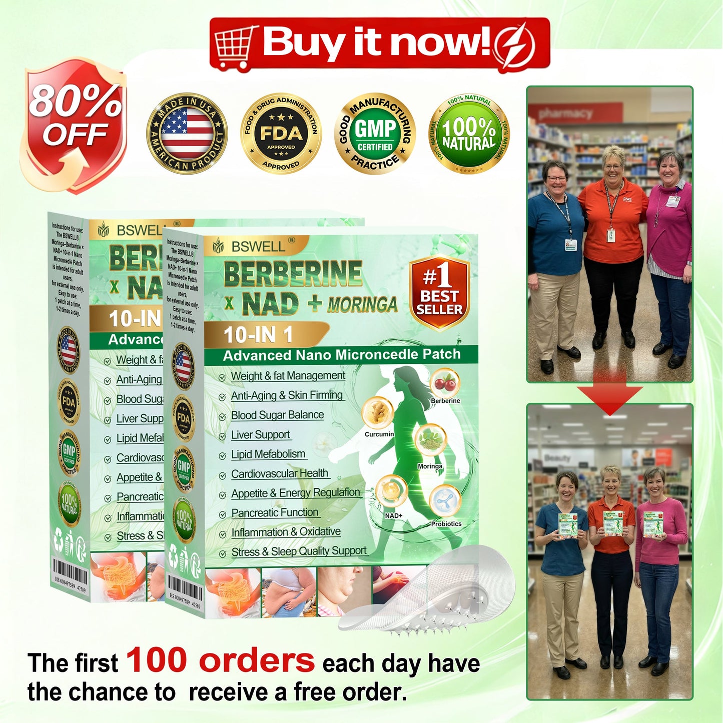 🏆𝐁𝐒𝐖𝐄𝐋𝐋® 𝐌𝐨𝐫𝐢𝐧𝐠𝐚· 𝐁𝐞𝐫𝐛𝐞𝐫𝐢𝐧𝐞 × 𝐍𝐀𝐃+ 𝟏𝟎-𝐢𝐧-𝟏 𝐀𝐝𝐯𝐚𝐧𝐜𝐞𝐝 𝐍𝐚𝐧𝐨 𝐌𝐢𝐜𝐫𝐨𝐧𝐞𝐞𝐝𝐥𝐞 𝐒𝐥𝐢𝐦𝐦𝐢𝐧𝐠 𝐏𝐚𝐭𝐜𝐡- 𝐎𝐧𝐜𝐞 𝐃𝐚𝐢𝐥𝐲, 𝐕𝐢𝐬𝐢𝐛𝐥𝐞 𝐑𝐞𝐬𝐮𝐥𝐭𝐬 𝐢𝐧 𝟕 𝐃𝐚𝐲𝐬